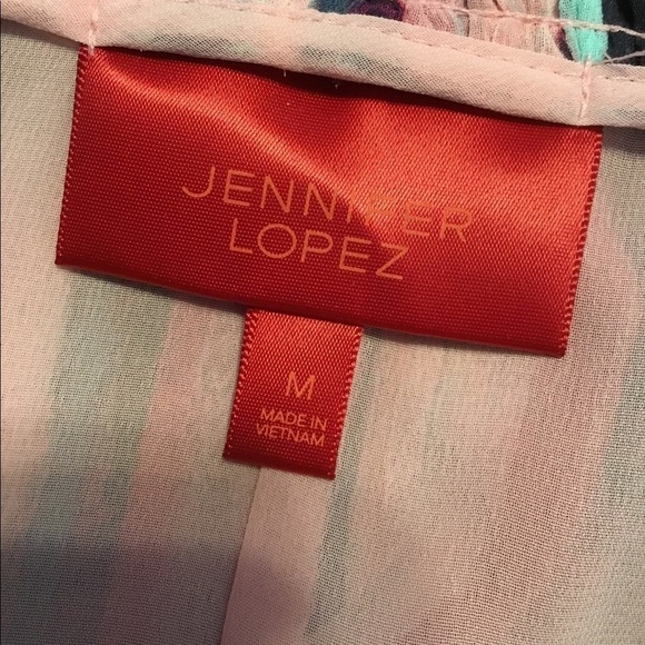 JENNIFER Lopez Medium shirred peasant too with chiffon construction - Picture 9 of 16